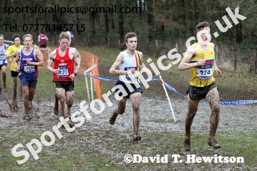 Mens under-20s 2018 British Inter Counties Cross Country Champs., Prestwold Hall, Loughborough. Photo: David T. Hewitson/Sports for All Pics